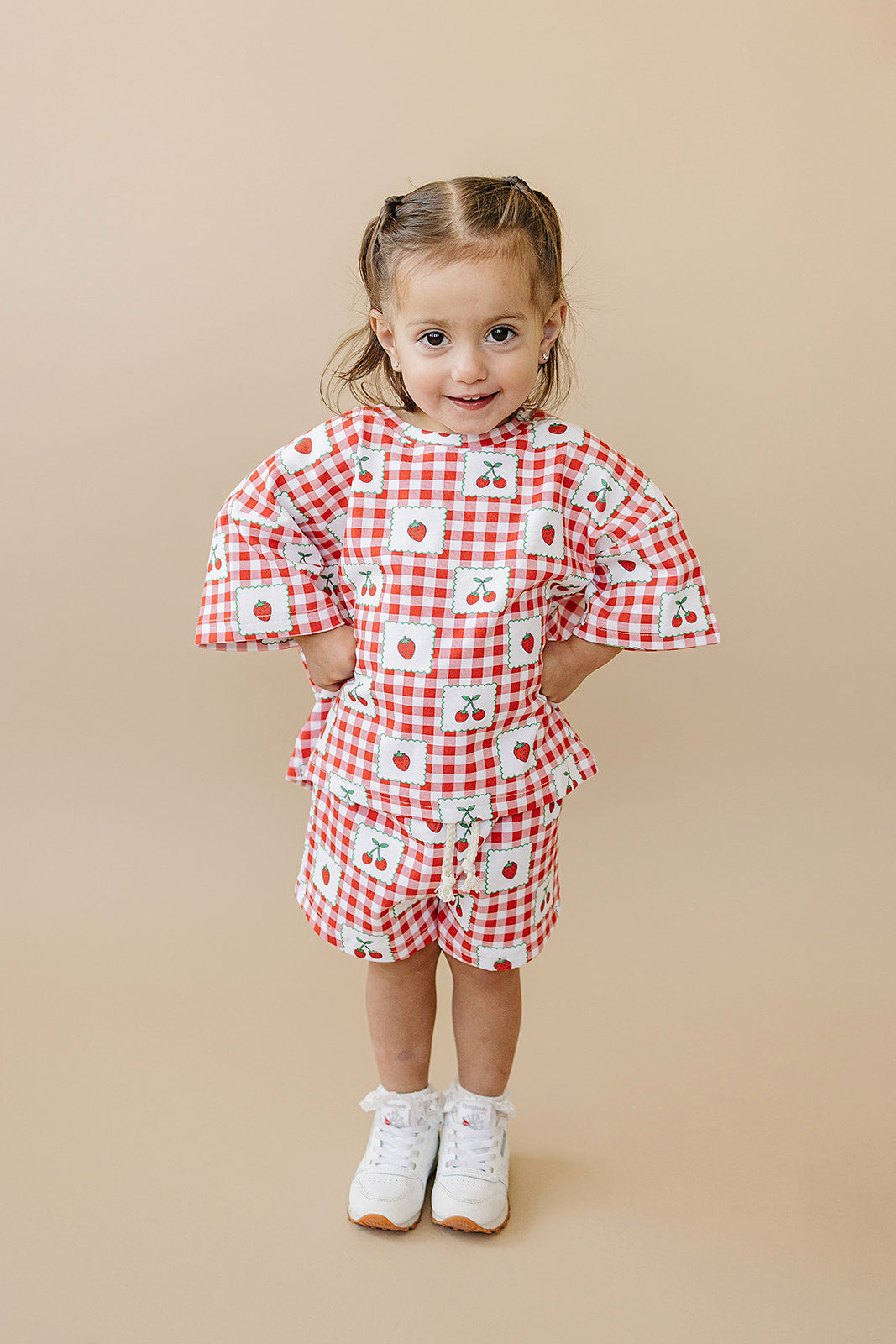 Shorts Set | Strawberry Gingham