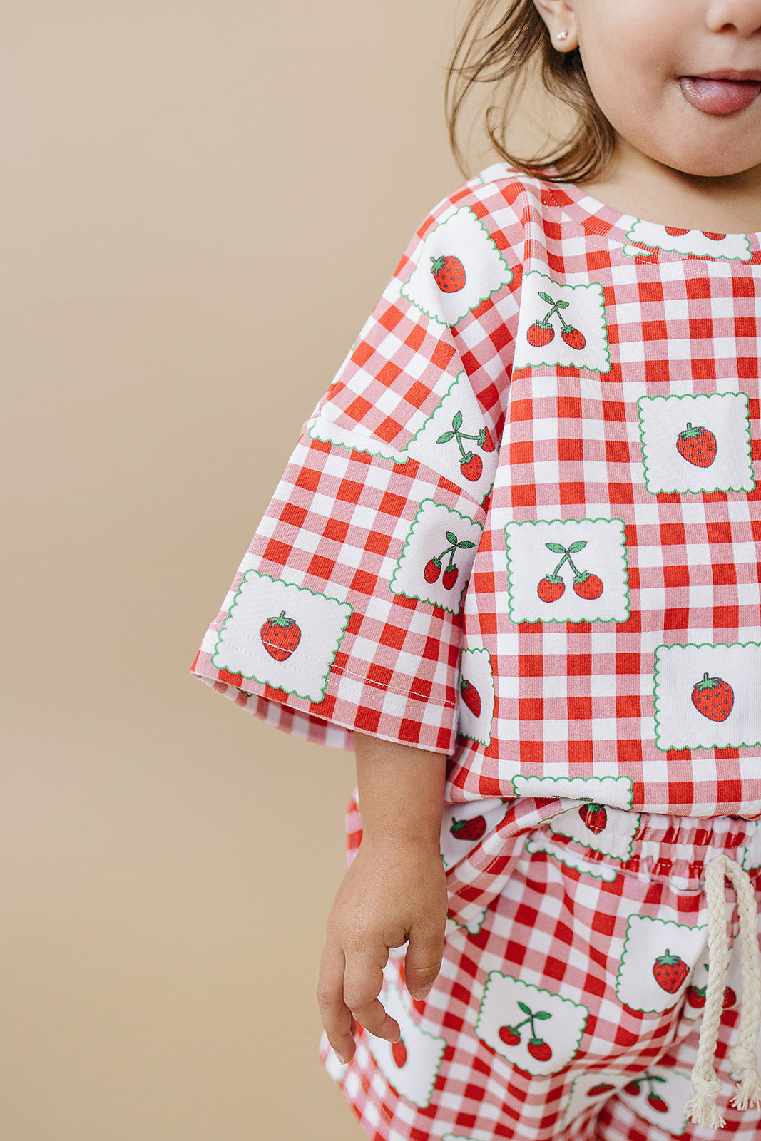 Shorts Set | Strawberry Gingham