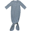 Heather Grey Ribbed Bamboo Knot Gown