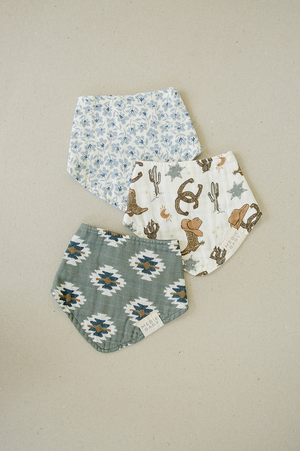 Blue Blossom Classic Muslin Bib
